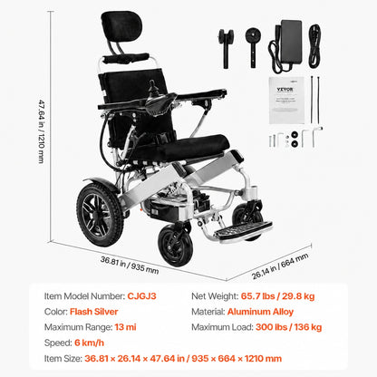 electric wheelchair dimensions and aluminum alloy frame specifications