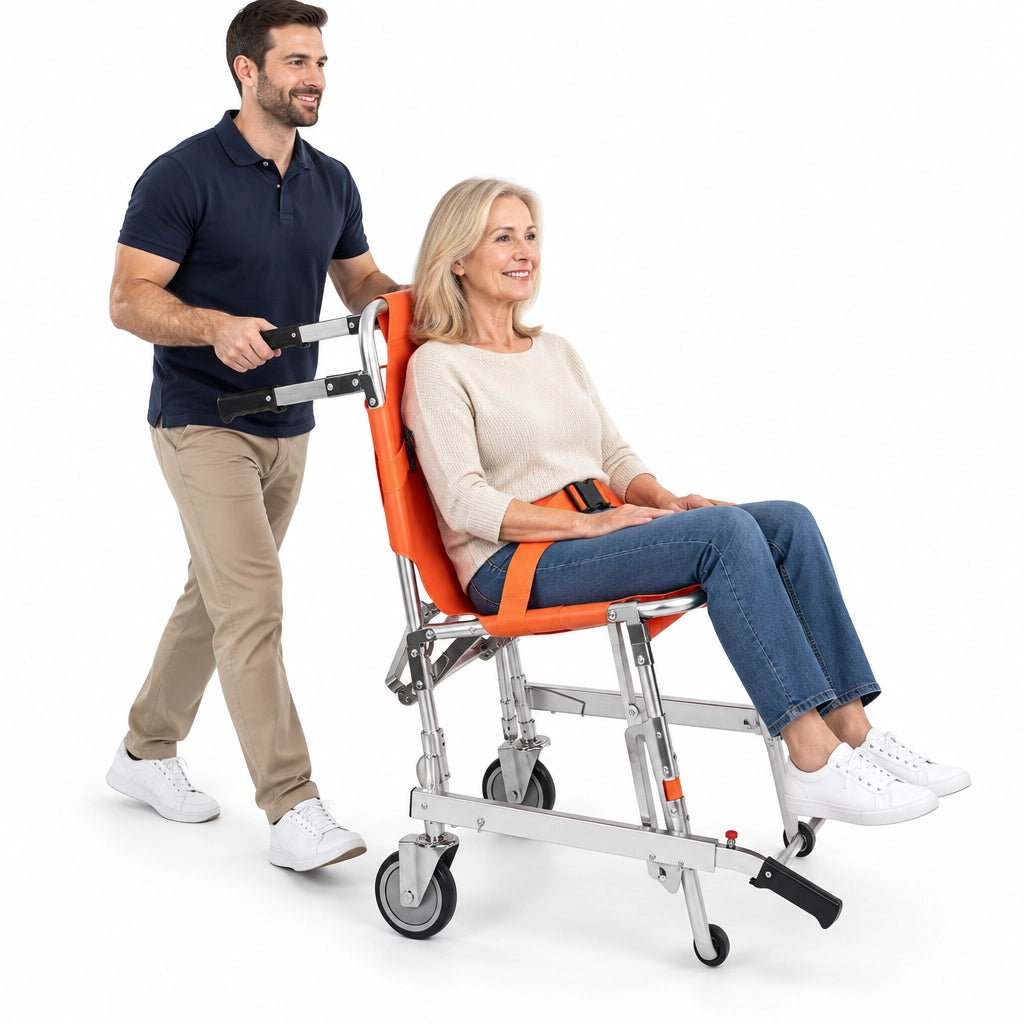 Foldable Stair Chair, Emergency Stair Stretcher Chair 350.5 lbs Capacity