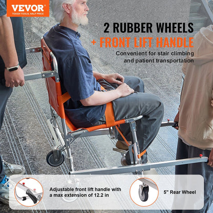 Foldable Stair Chair, Emergency Stair Stretcher Chair 350.5 lbs Capacity