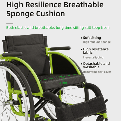Foldable Wheelchair – Lightweight Travel Chair, Ergonomic Comfort