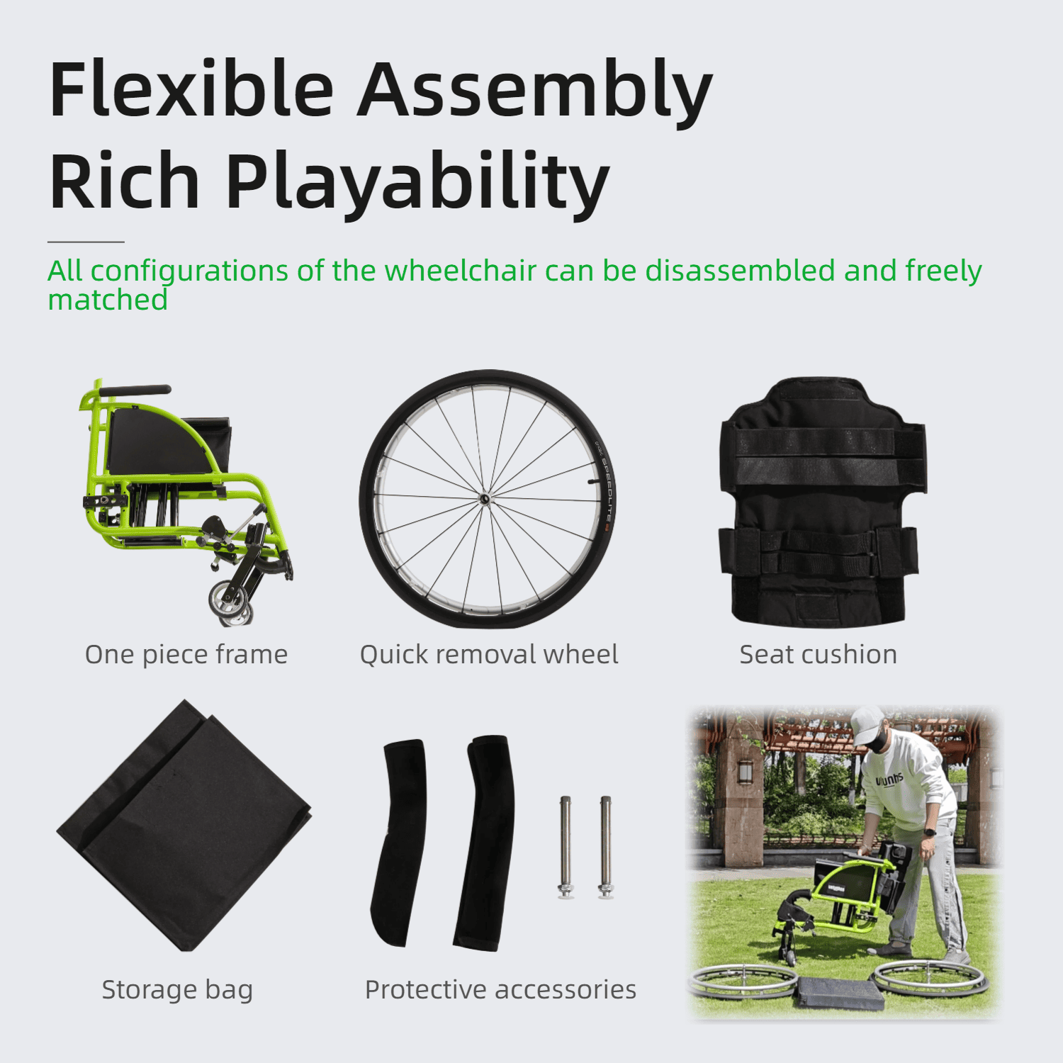 Foldable Wheelchair – Lightweight Travel Chair, Ergonomic Comfort