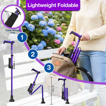foldable walking cane storage