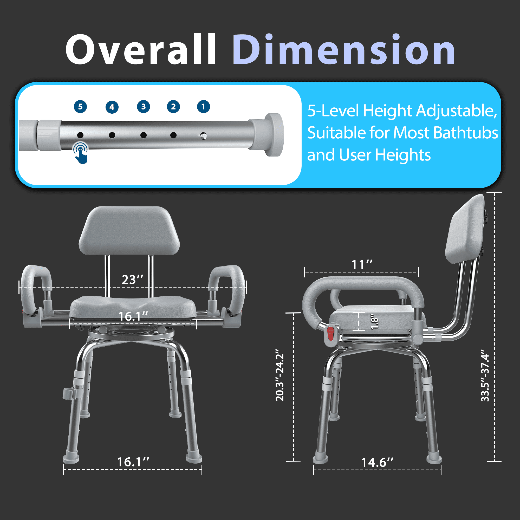 height adjustbale shower chair#hh20