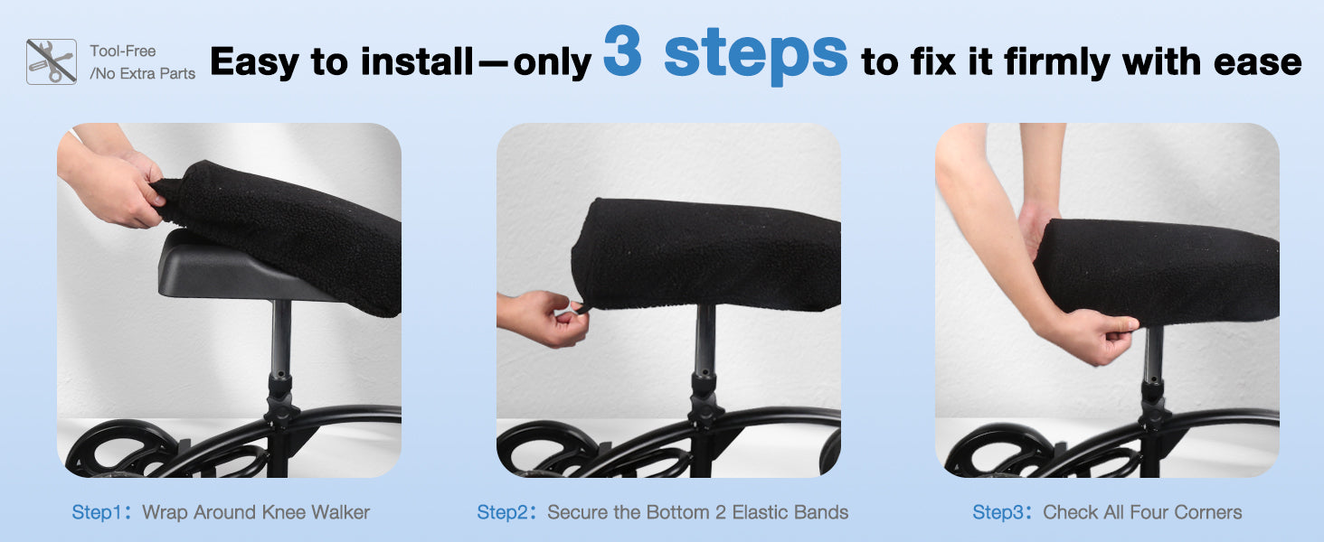 tool-free knee scooter cushion#hh60b pc