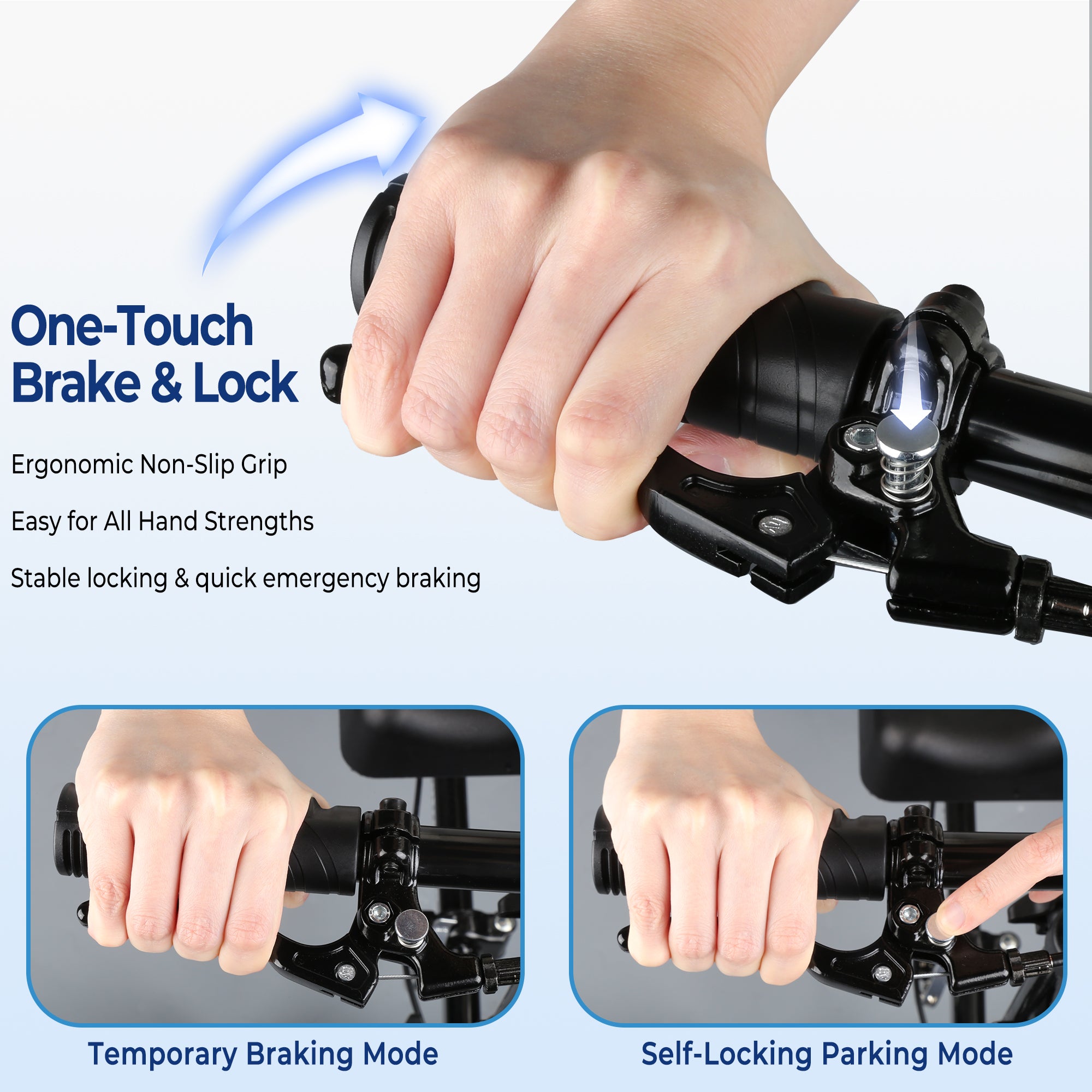 Foldable Knee Scooter with Comfort Knee Pad for Adults