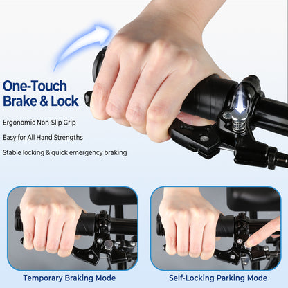 Foldable Knee Scooter with Comfort Knee Pad for Adults