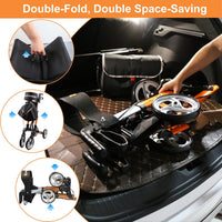 Foldable Rollator Walker for Seniors with Padded Seat and Height Adjustment