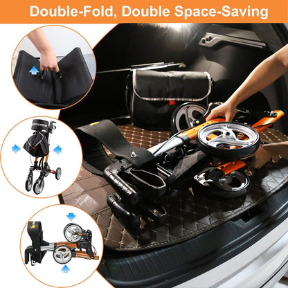 folding rollator#ar60 orange