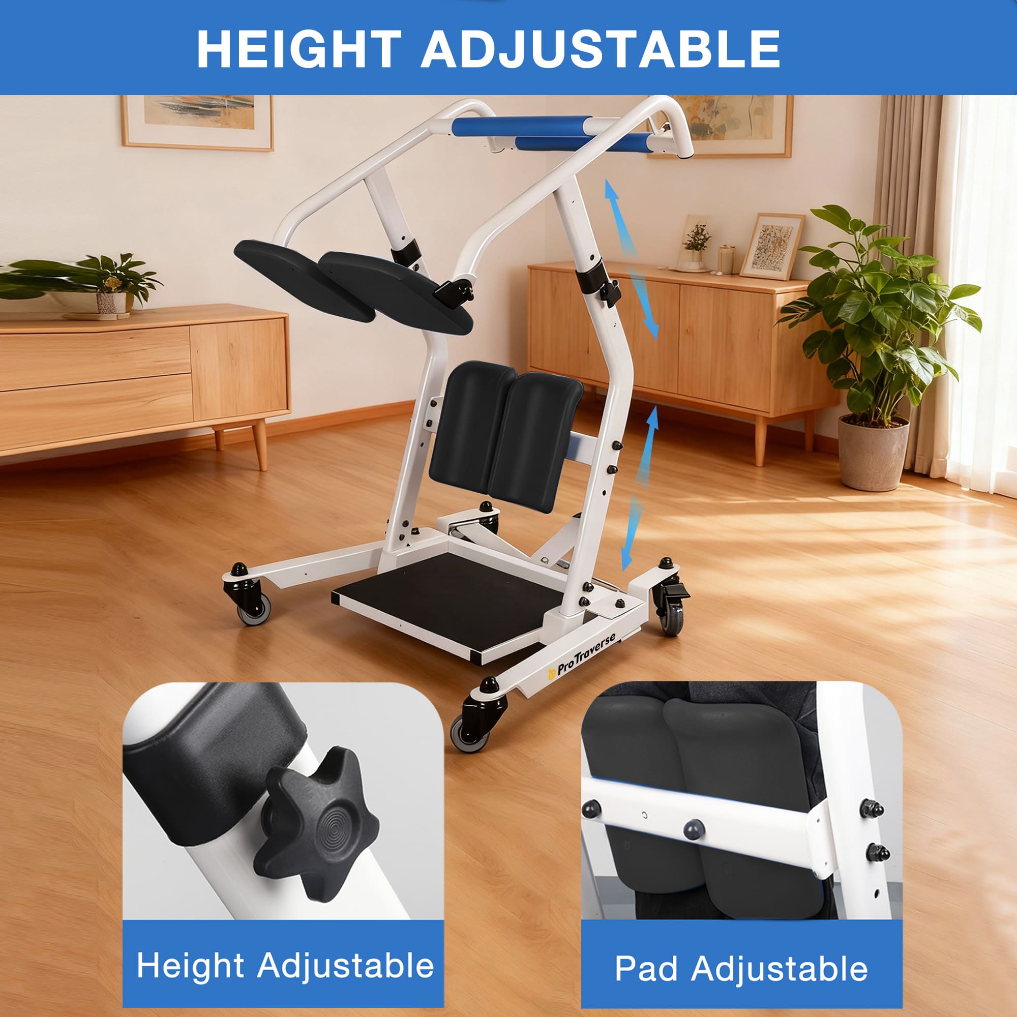 sit to stand lift height adjustable#sal02 black