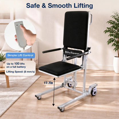 Standing mobility aid for assisted transfers from a seated position#SAL06_black