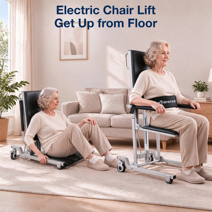 Sit to stand lift used for assisted transfers in a home care setting #SAL06_black