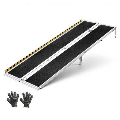 Portable Wheelchair Ramp for Easier Home Entry, 7FT Folding Design
