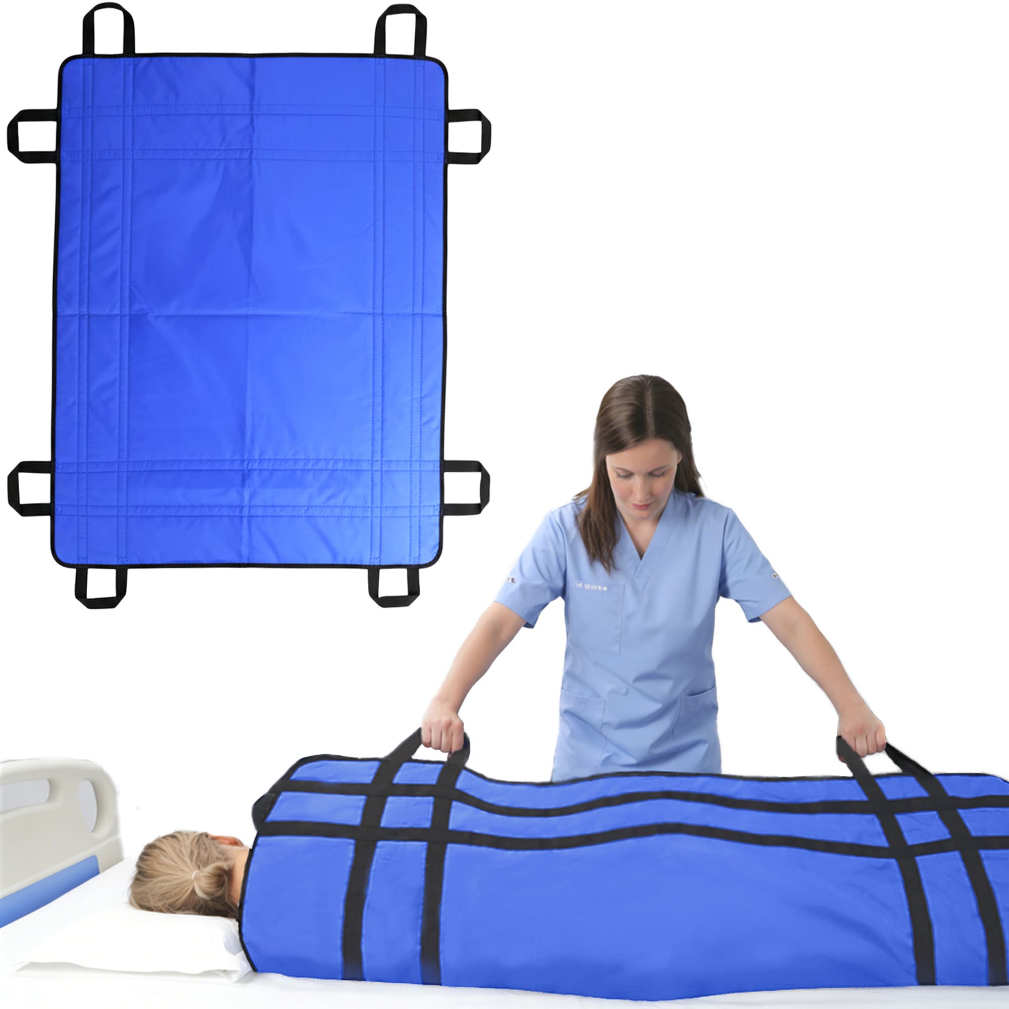 positioning bed pad with handles