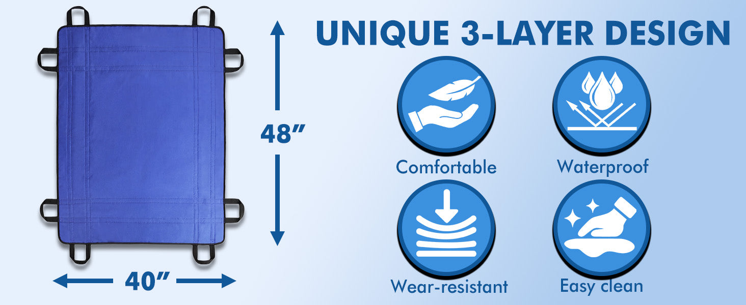 three layer positioning bed pad#pc