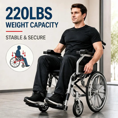 Foldable Transport Wheelchair for Easy Everyday Mobility