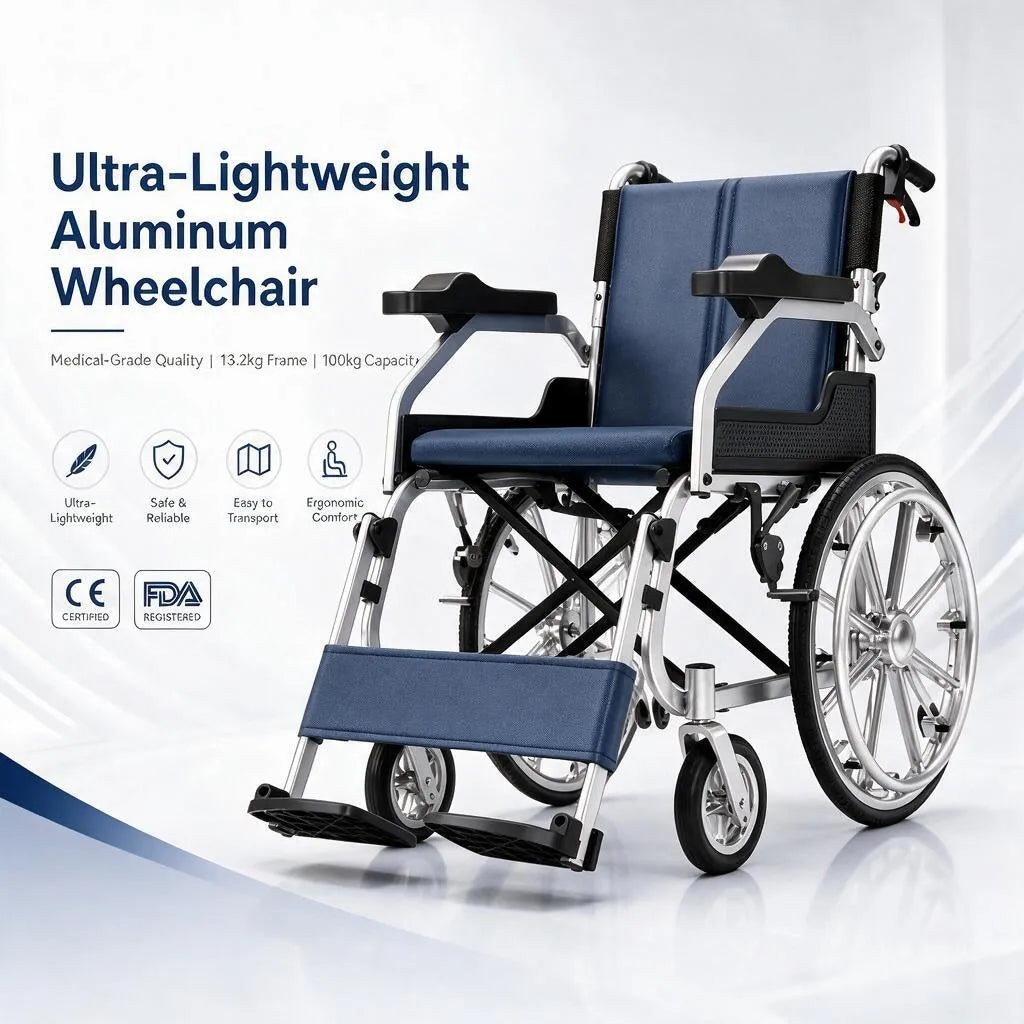 Foldable Transport Wheelchair for Easy Everyday Mobility