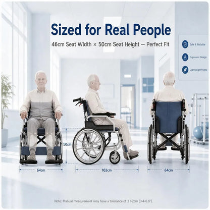 Foldable Transport Wheelchair for Easy Everyday Mobility