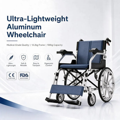 Foldable Transport Wheelchair for Easy Everyday Mobility