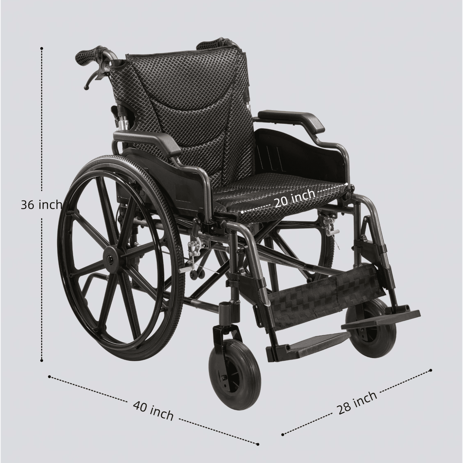 Foldable Wheelchair – Lightweight Travel Chair, Ergonomic Comfort