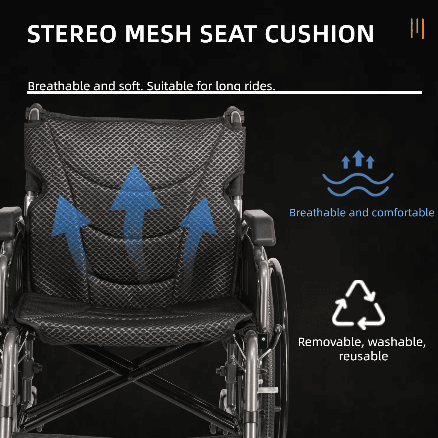 Foldable Wheelchair – Lightweight Travel Chair, Ergonomic Comfort
