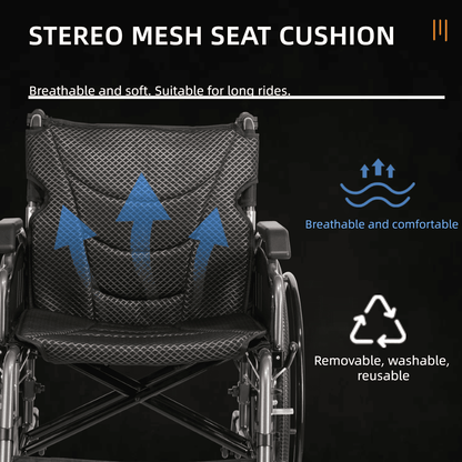 Foldable Wheelchair – Lightweight Travel Chair, Ergonomic Comfort