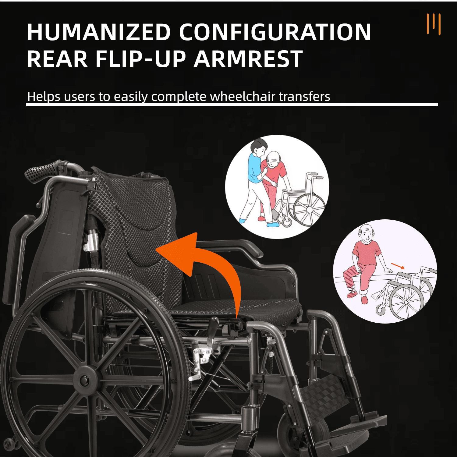 Foldable Wheelchair – Lightweight Travel Chair, Ergonomic Comfort