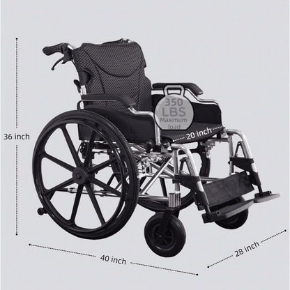 Foldable Wheelchair – Lightweight Travel Chair, Ergonomic Comfort
