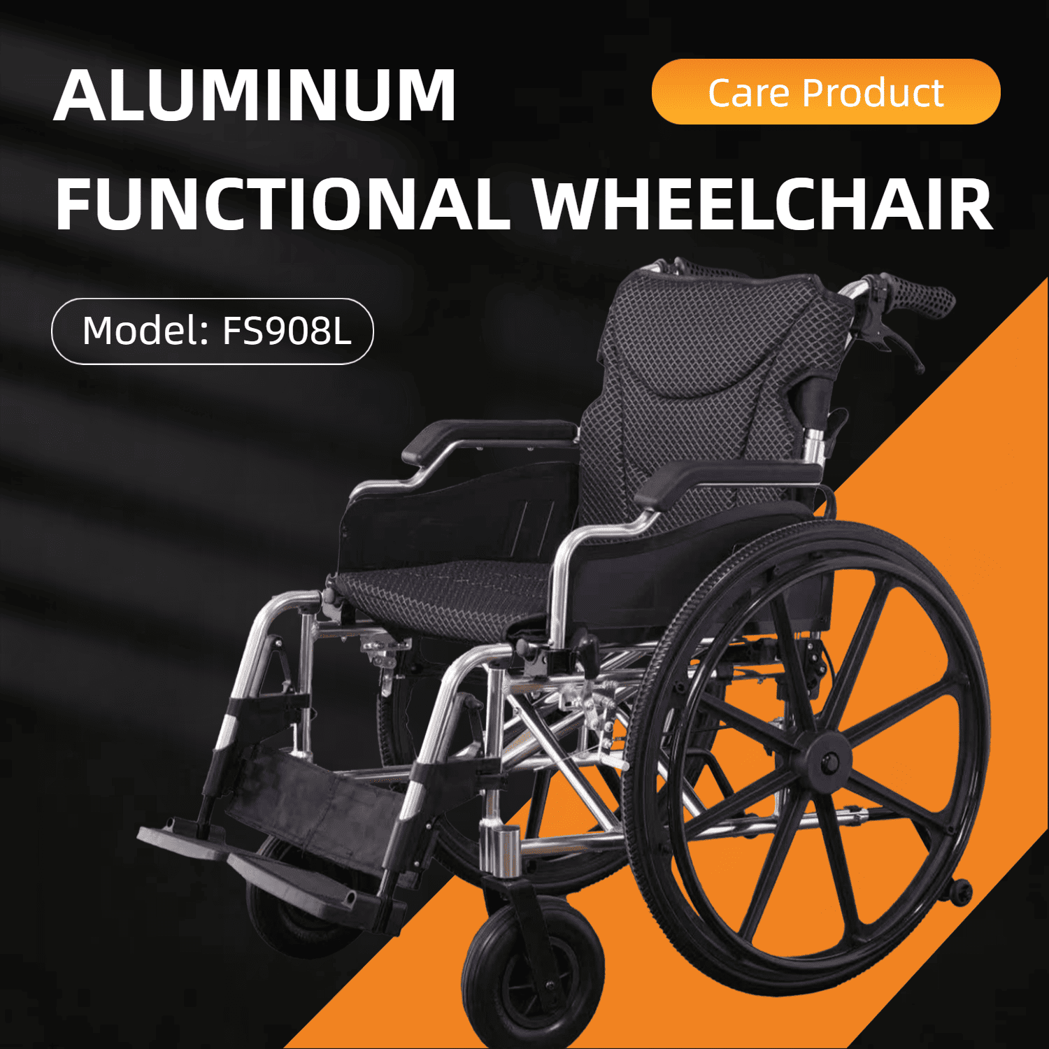 Foldable Wheelchair – Lightweight Travel Chair, Ergonomic Comfort
