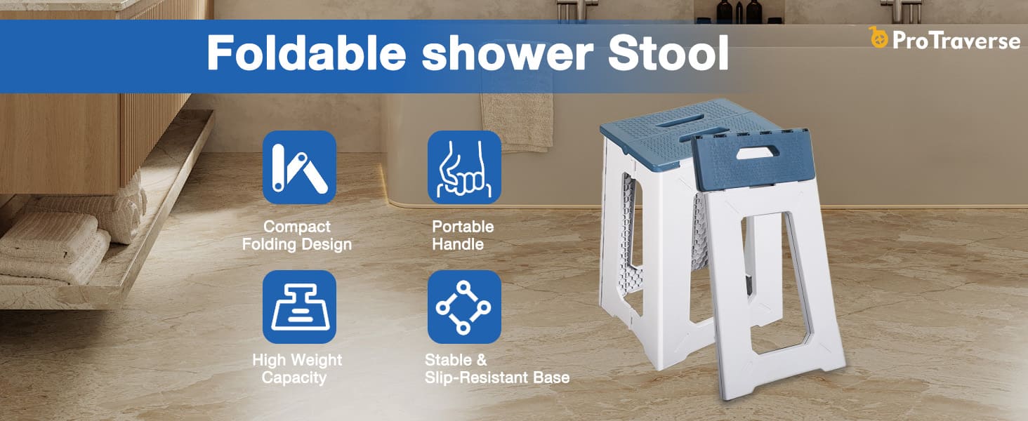 foldable shower stool#pc